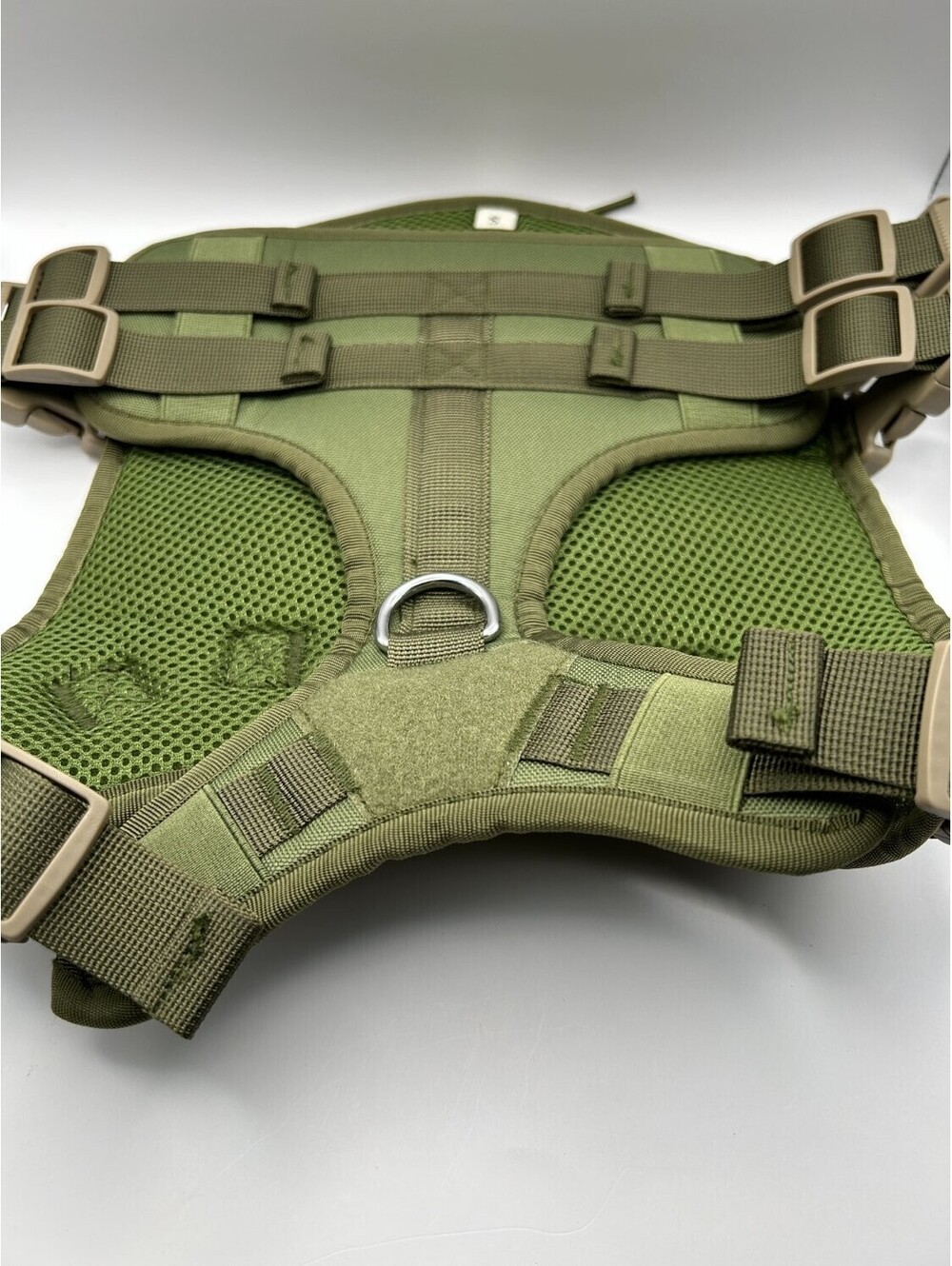 Tactical Dog Harness Military Vest MOLLE Training Mesh Padded Handle Green S